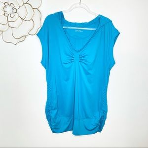 Zella hooded tunic top with side cinch